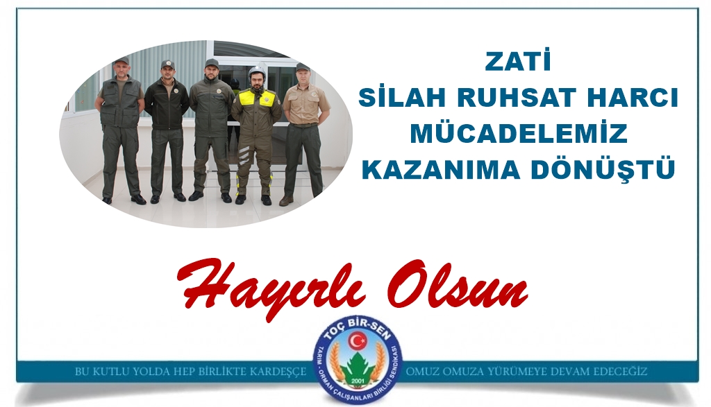 Zati Silah Ruhsat Harcı Mücadelemiz Kazanıma Dönüştü