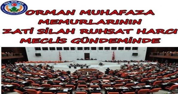 Zati Silah Ruhsat Harcı Mecliste