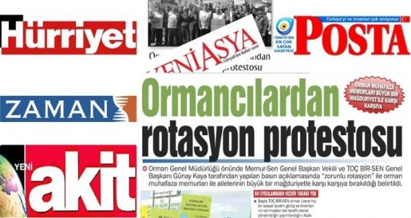 Basında "Rotasyon Protestosu"