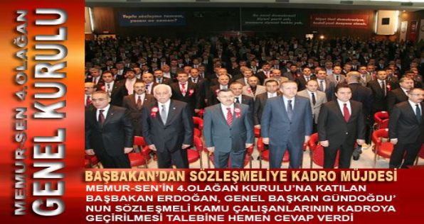 SÖZLEŞMELİYE KADRO MÜJDESİ