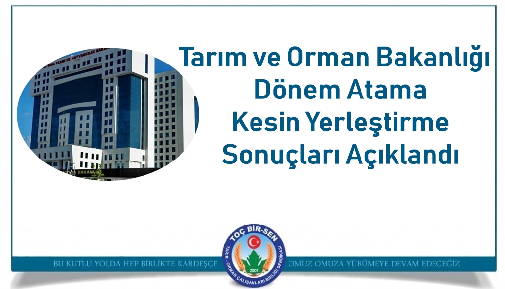Dönem Atama  Kesin Yerleştirme Sonuçları Açıklandı