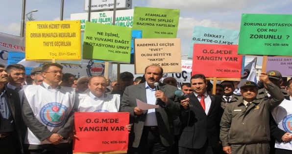 TOÇ BİR-SENden "Zorunlu Rotasyon" Protestosu