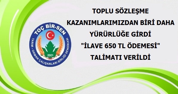 Toplu Sözleşme Kazanımlarımızdan Biri Daha Yürürlüğe Girdi