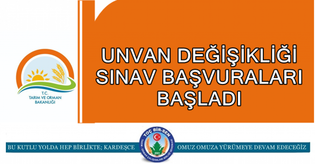 UNVAN DEĞİŞİKLİĞİ SINAV BAŞVURULARI BAŞLADI
