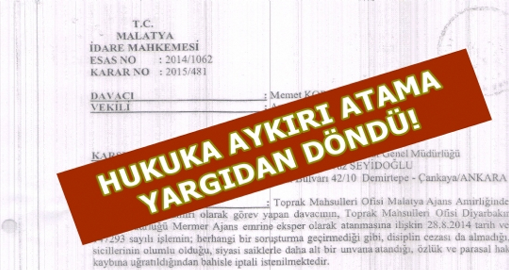 Hukuka Aykırı Atama Yargıdan Döndü!