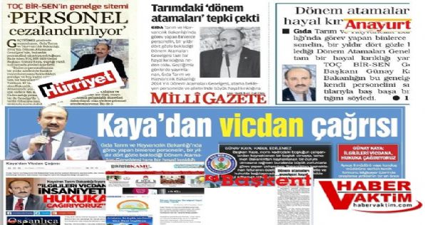 Atama Genelgesine İlişkin Açıklamamız Basında Geniş Yer Aldı