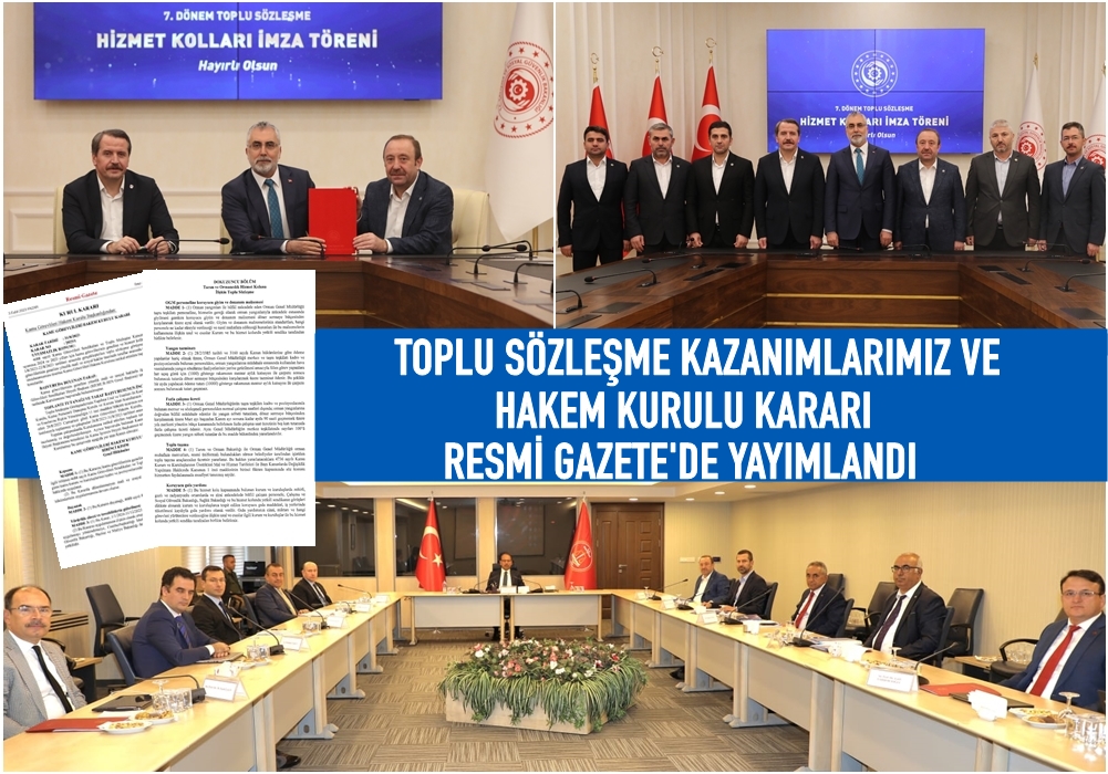 Toplu Sözleşme Kazanımlarımız ve Hakem Kurulu Kararı Resmi Gazete'de Yayımlandı