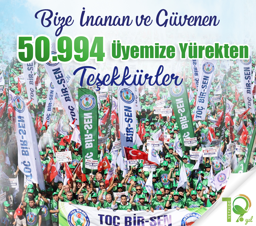 TARIM VE ORMANCILIK HİZMET KOLU’NDA TÜM KURUMLARDA YETKİ YİNE TOÇ BİR-SEN’DE!